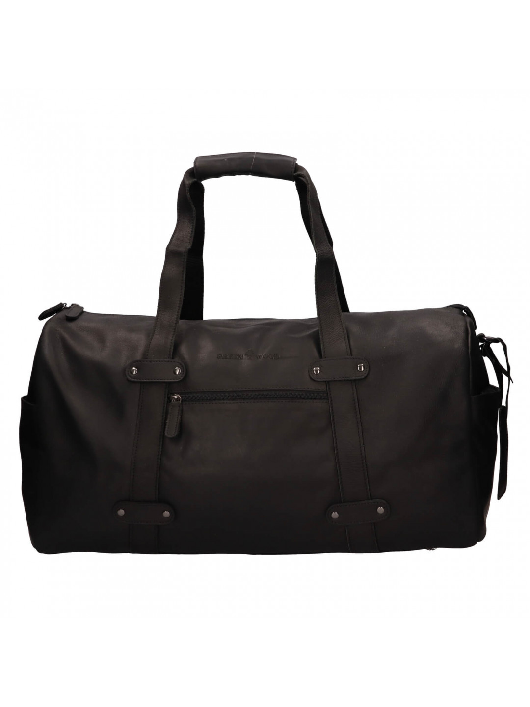 Kožená cestovní taška Greenwood Solen – černá